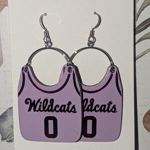 Wildcats Purple Earrings